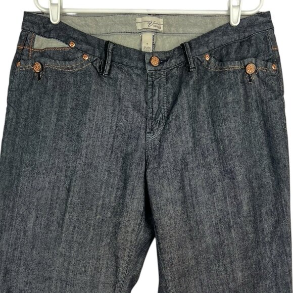 Venezia Women's Stretch Straight Mid Rise Navy Denim Cropped Jeans Plus Size18 - Picture 3 of 12